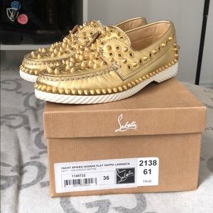 Christian Louboutin  Yacht Spike Woman Flat Napa